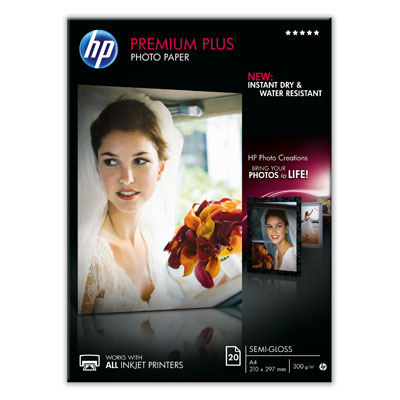 Fotografický papier HP Premium Plus - pololesklý, 20 listov A4 (CR673A)
